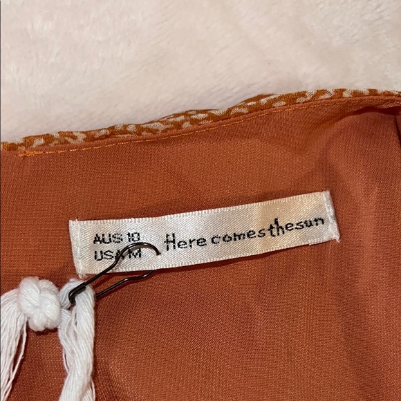 Peach and Cream Women’s Fit and Flare Long Sleeve Cocktail Mini Backless Dress M - Picture 12 of 14